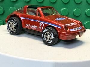 Darda Paris-Dakar Dunlop Red Porsche 911 Targa #27 Pull Back Model